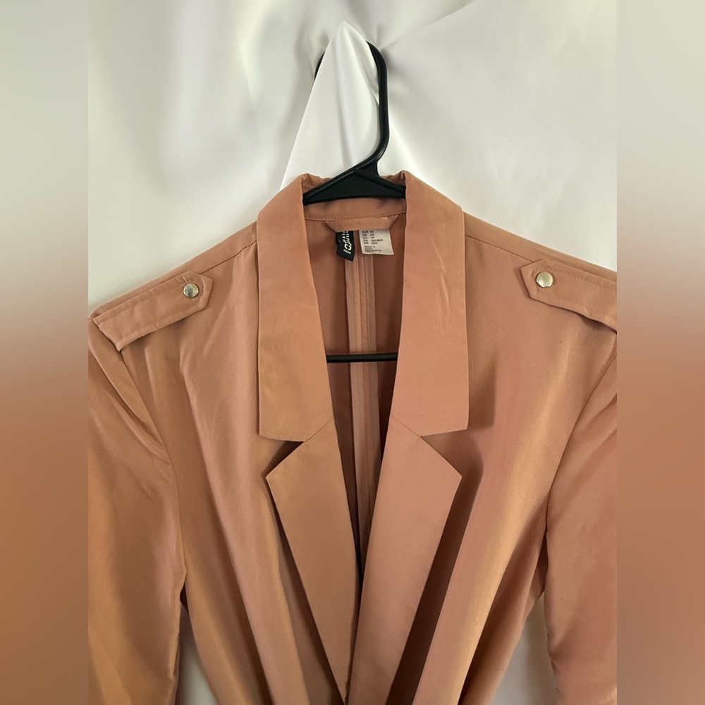 H&M | DIVIDED Modal-blend trenchcoat - Pink Beige - Picture 3 of 15